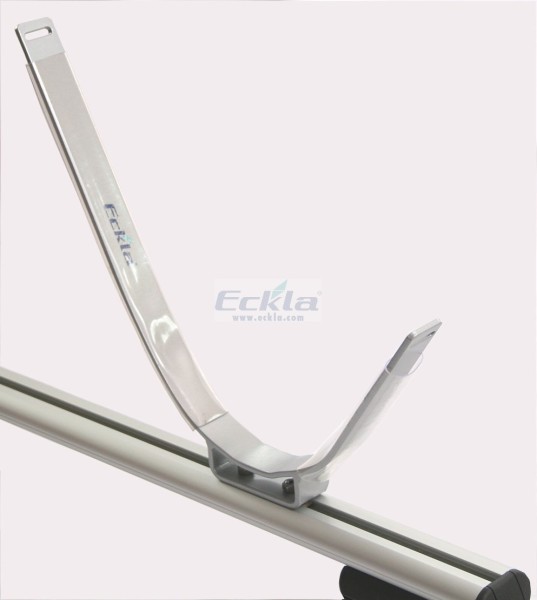 ECKLA - OVAL BAR STEEL for T-slot system, powder coated, kayak roof transport
