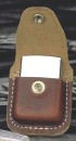 Zippo fuel lighter leather etui, brown