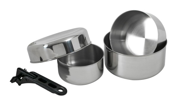 BasicNature Stainless steel set Biwak 2