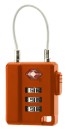 BasicNature TSA combination lock, with cable orange