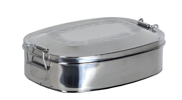 BasicNature Lunch box, stainless steel 1,2 L