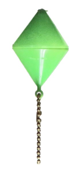 Key-Ring Floating Grün Doppelkegel