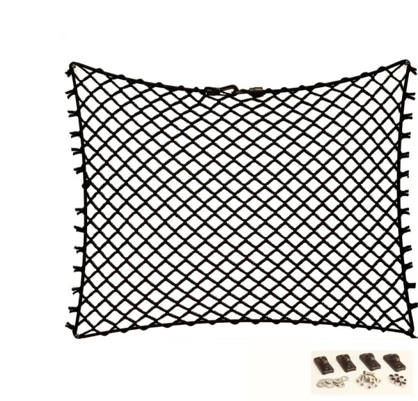 Decksnetz, elastisch, Höhe 40 cm, Länge 50 cm, mit Hakenset/Schrauben