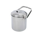 BasicNature Stainless Steel Pot Billy Can, 1,4 L