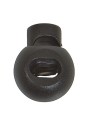 BasicNature Cord lock, black round 10 pcs