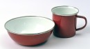 Origin Outdoors Enamel bowl, 15 cm red