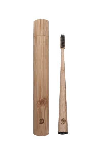 Origin Outdoors Bamboo Toothbrush Stand, with case