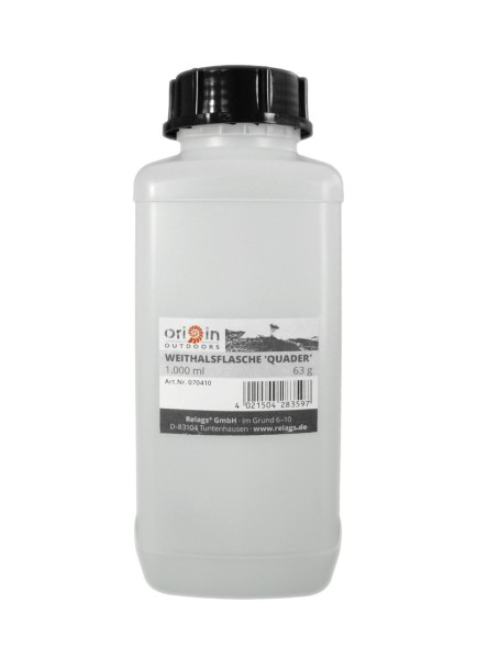 Origin Outdoors wide mouth bottle Cuboid, 1000 ml neck Ø 50 mm