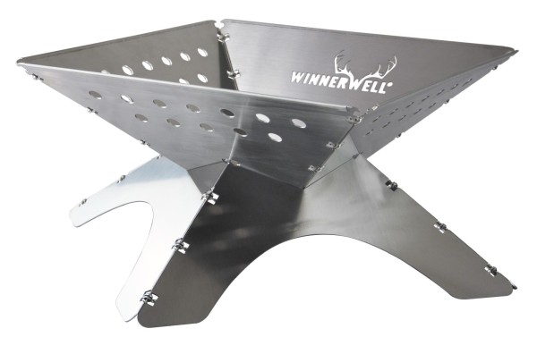 Winnerwell L-sized Flat Firepit AISI304 41,8 x 41,8 x 22,6 cm