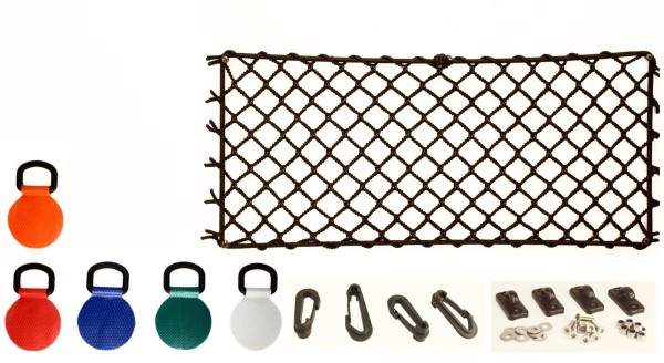 Decksnetz, Gepäcknetz für Kanu / Kajak, elastisch, Höhe 17 cm