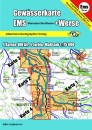 Gewässerkarte Ems mit Werse, Warendorf bis Rheine,...