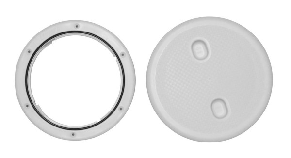 Inspektionsluke Durchmesser 150 / 208 mm, Weiß, vollständig überdeckender Rand