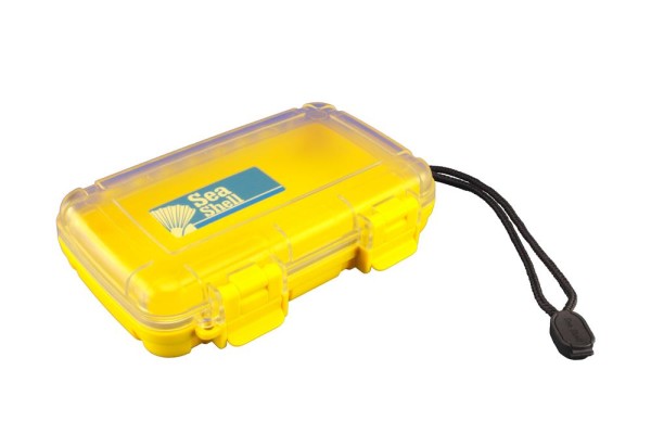 Unbreakable case, Sea Shell 182x120x42mm, waterproof, yellow