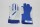 Segelhandschuhe Leder weiß/blau, 2-Finger offen S, M, L, XL