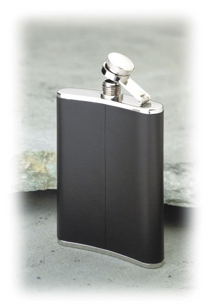 BasicNature Hip flask Leather, 180 ml