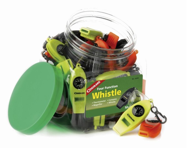 Coghlans Whistle 4- functions, Bowl with 42 pcs